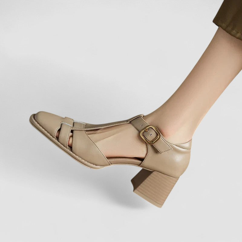 Elyxiana | Orthopaedic T-Strap Block Heels