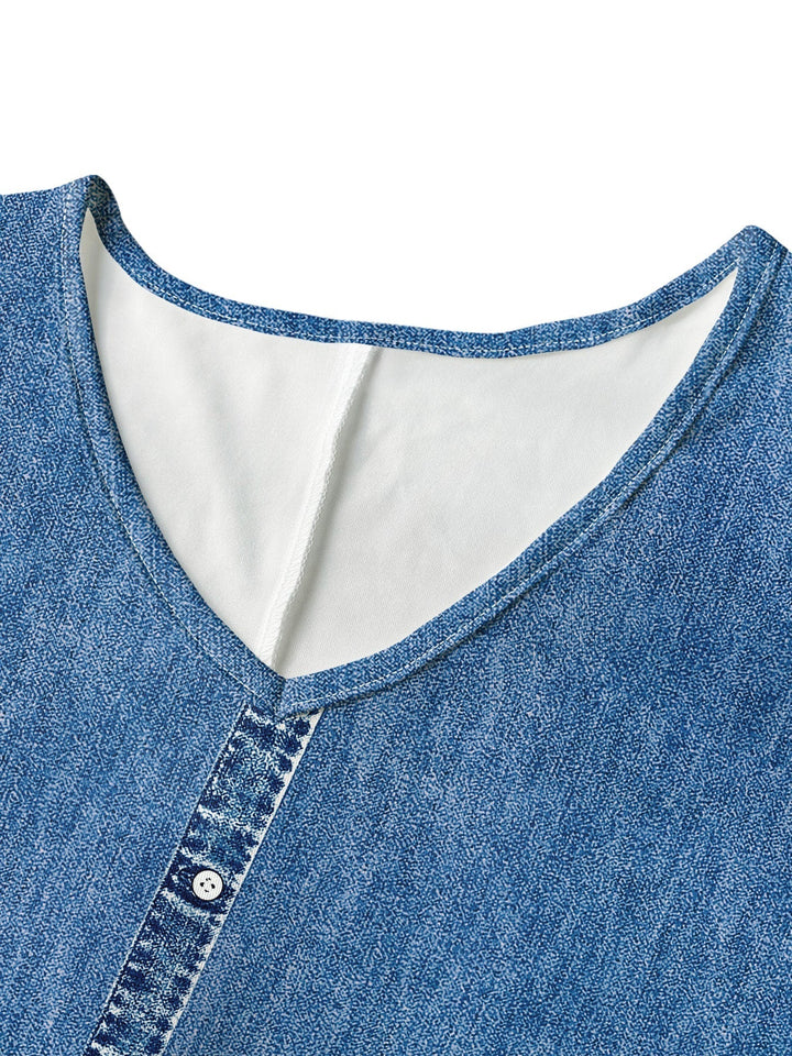 Helen | Elegant Retro Denim Dress
