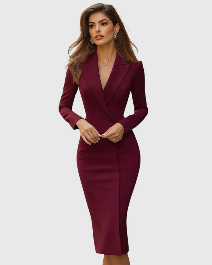 Seleneva - Midi Dress with Structured Blazer