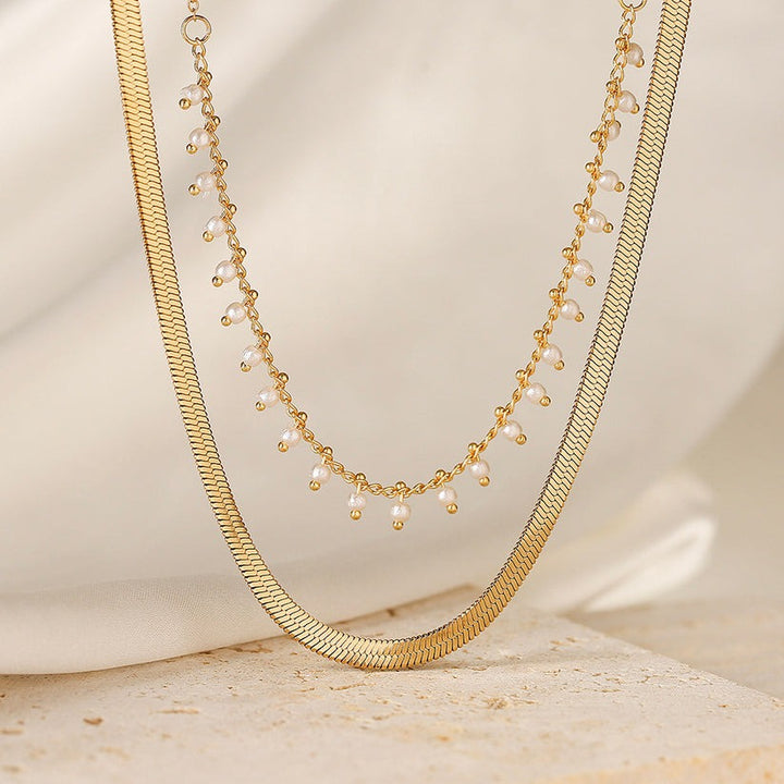 Marizanne | Luxe Snake Choker & Pearl Jewellery Set 18K Gold