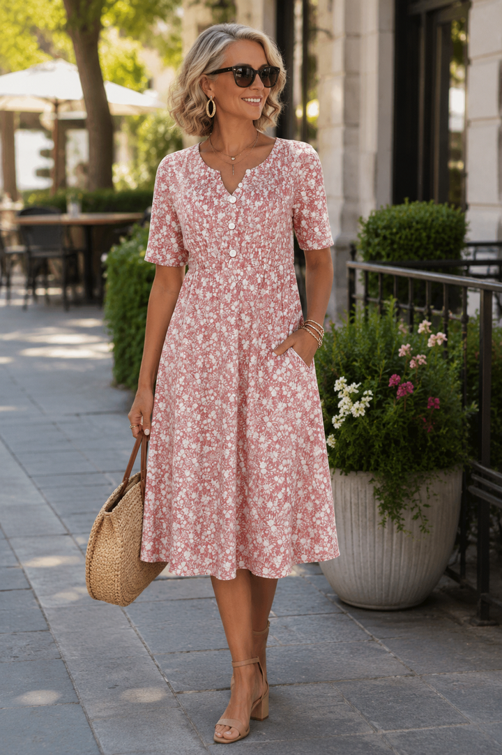 Carmen | Loose and Light Floral Midi Dress