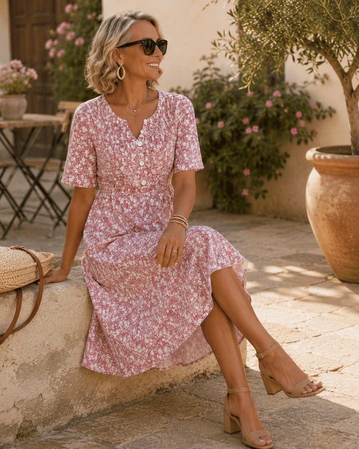 Carmen | Loose and Light Floral Midi Dress