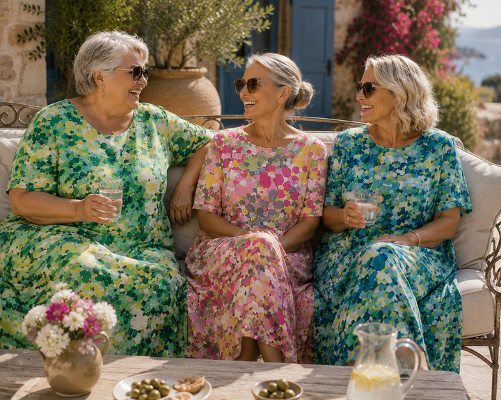 Elena | Loose and Lightweight Floral Midi Dress