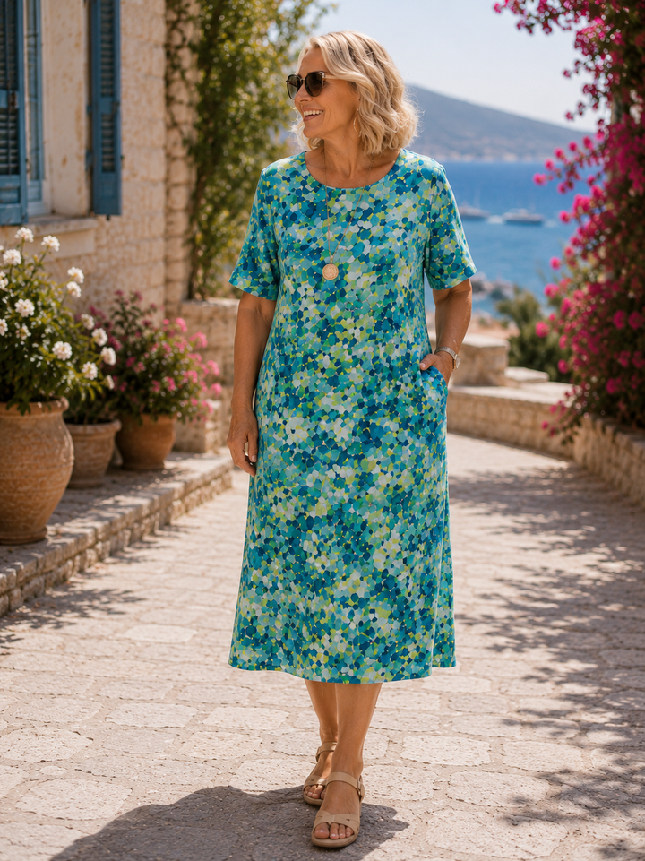 Elena | Loose and Lightweight Floral Midi Dress