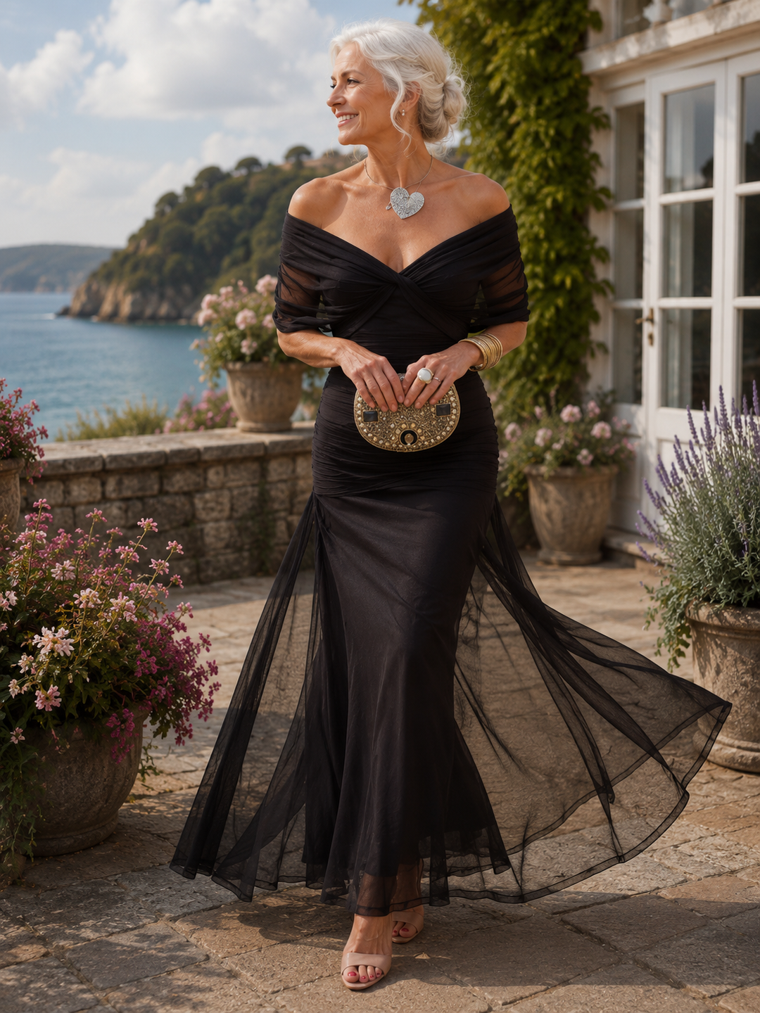 Louise | Elegant Maxi Party Dress with V-Neck