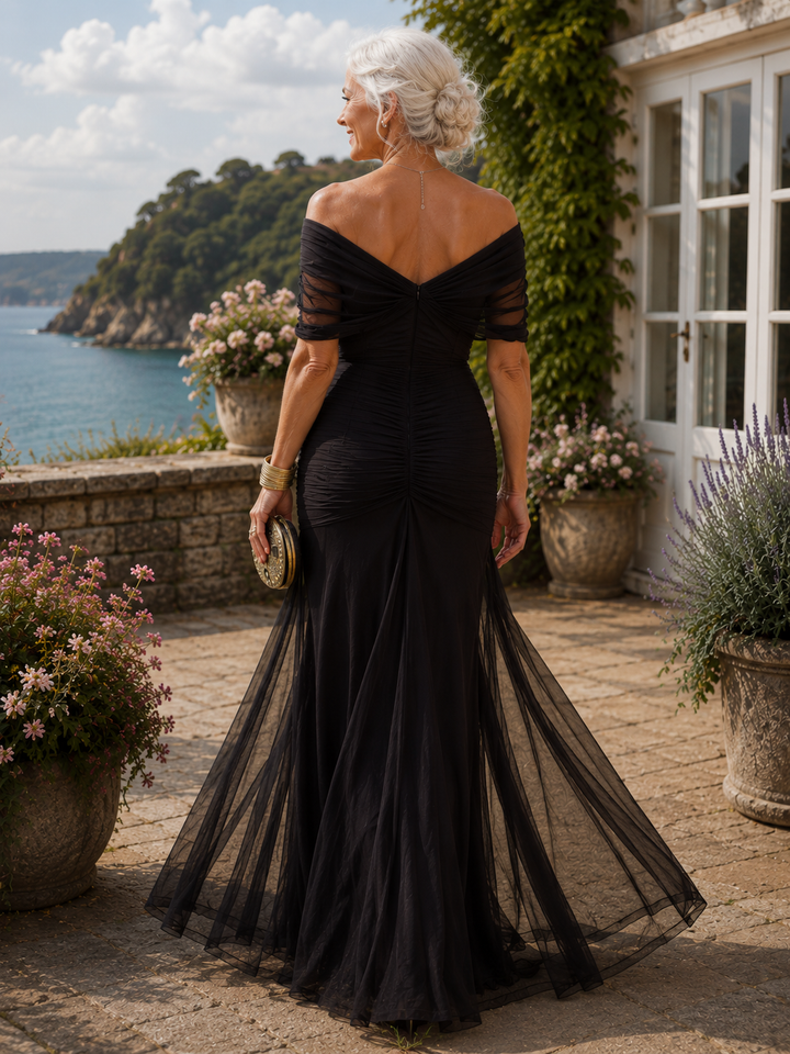 Louise | Elegant Maxi Party Dress with V-Neck