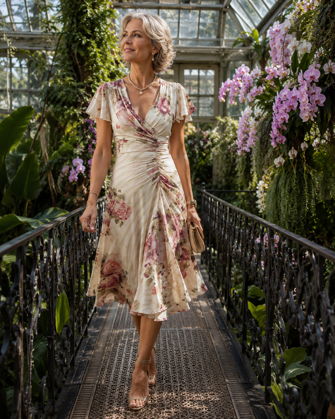 Elizabeth | Vintage Floral Midi Dress