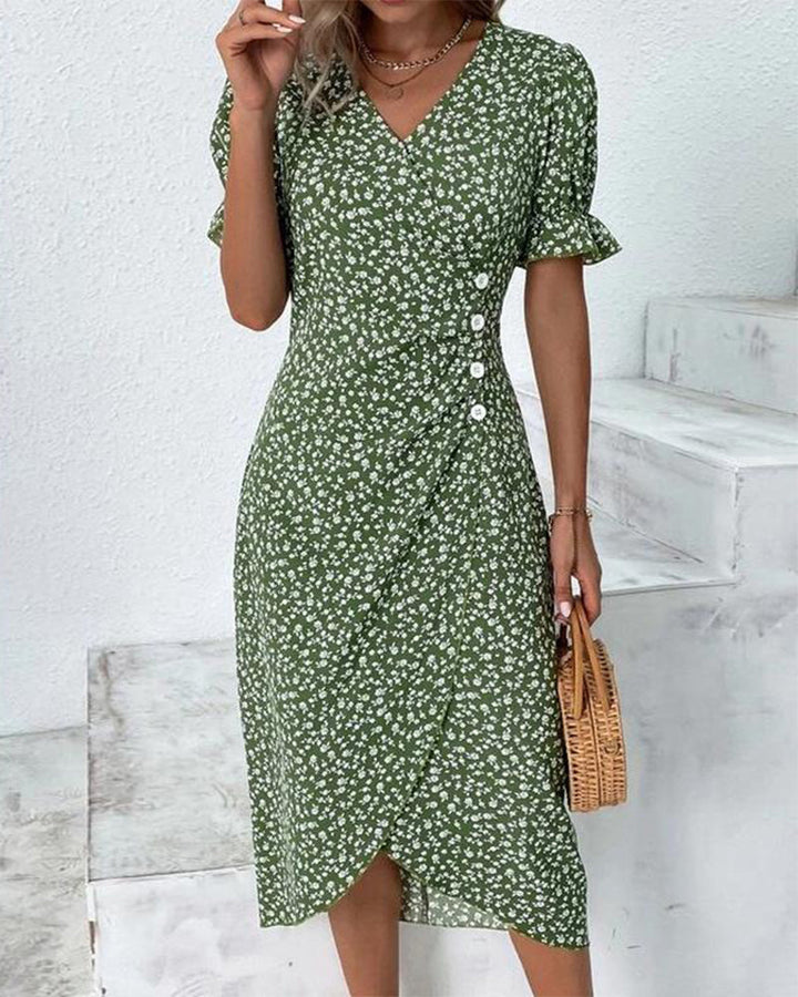 Charlotte | Sophisticated Dress with Deep V-Neck