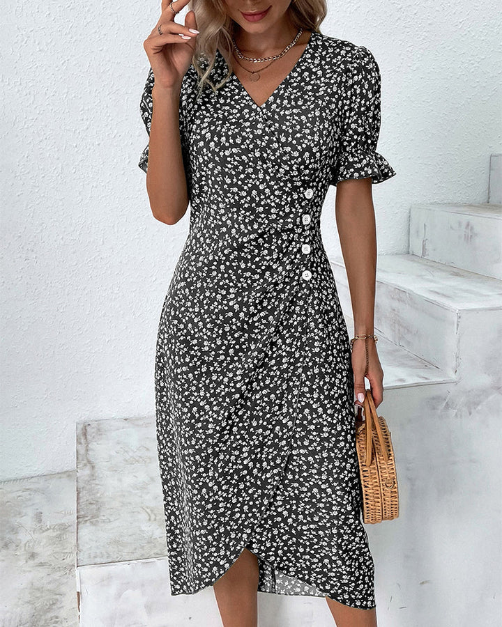 Charlotte | Sophisticated Dress with Deep V-Neck