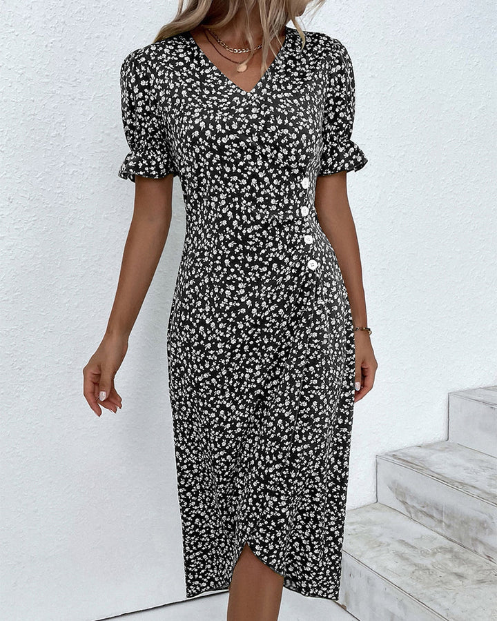 Charlotte | Sophisticated Dress with Deep V-Neck