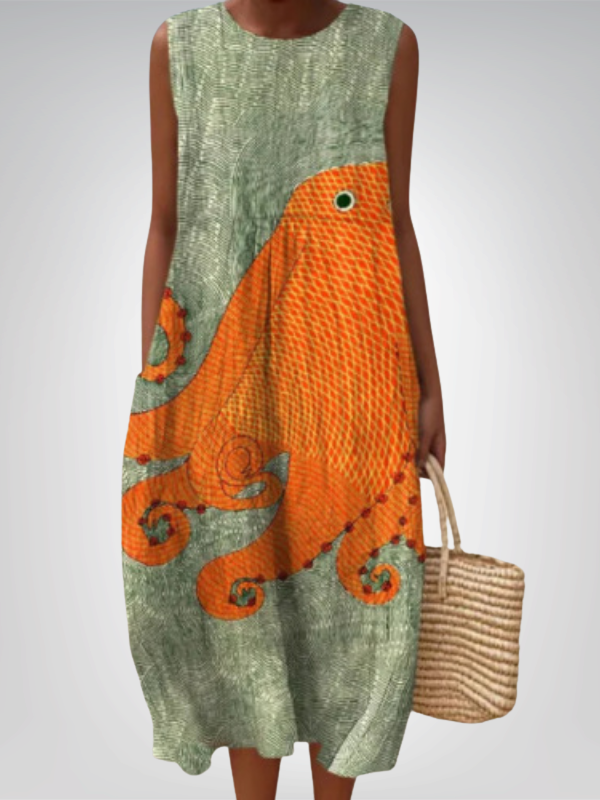 Lina | Oceanic Midi Dress