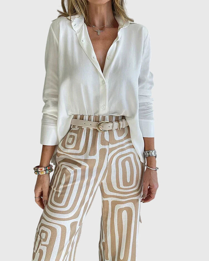 Emilia™ | Stylish Trousers + Free Blouse & Belt