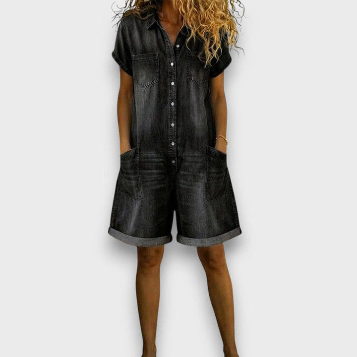 Saylor | Retro-Inspired Cotton Denim Overalls