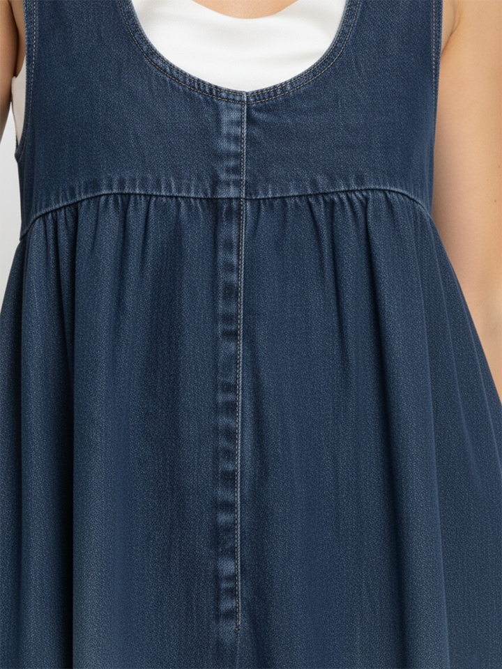 Karen | Vintage Soft Washed Denim Maxi Dress