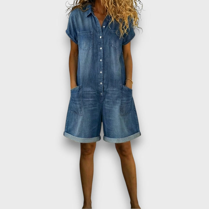 Saylor | Retro-Inspired Cotton Denim Overalls