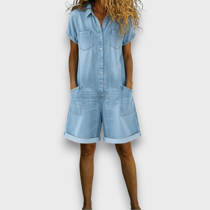 Saylor | Retro-Inspired Cotton Denim Overalls